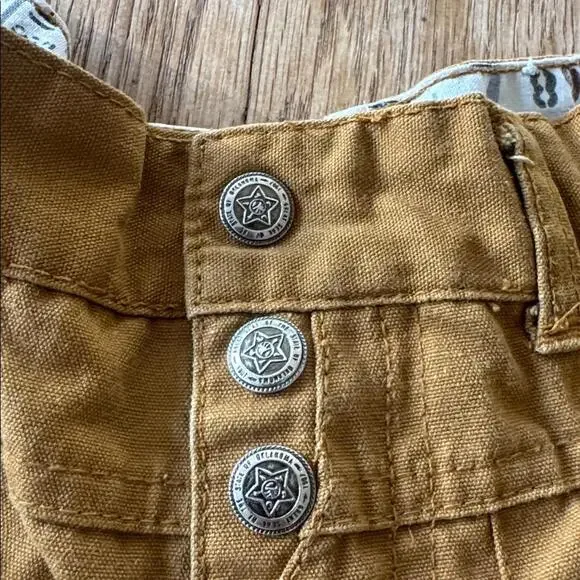 80s E.P.D COTLER Mustard Brown Pleated Pants Size 10R - Picture 5 of 9